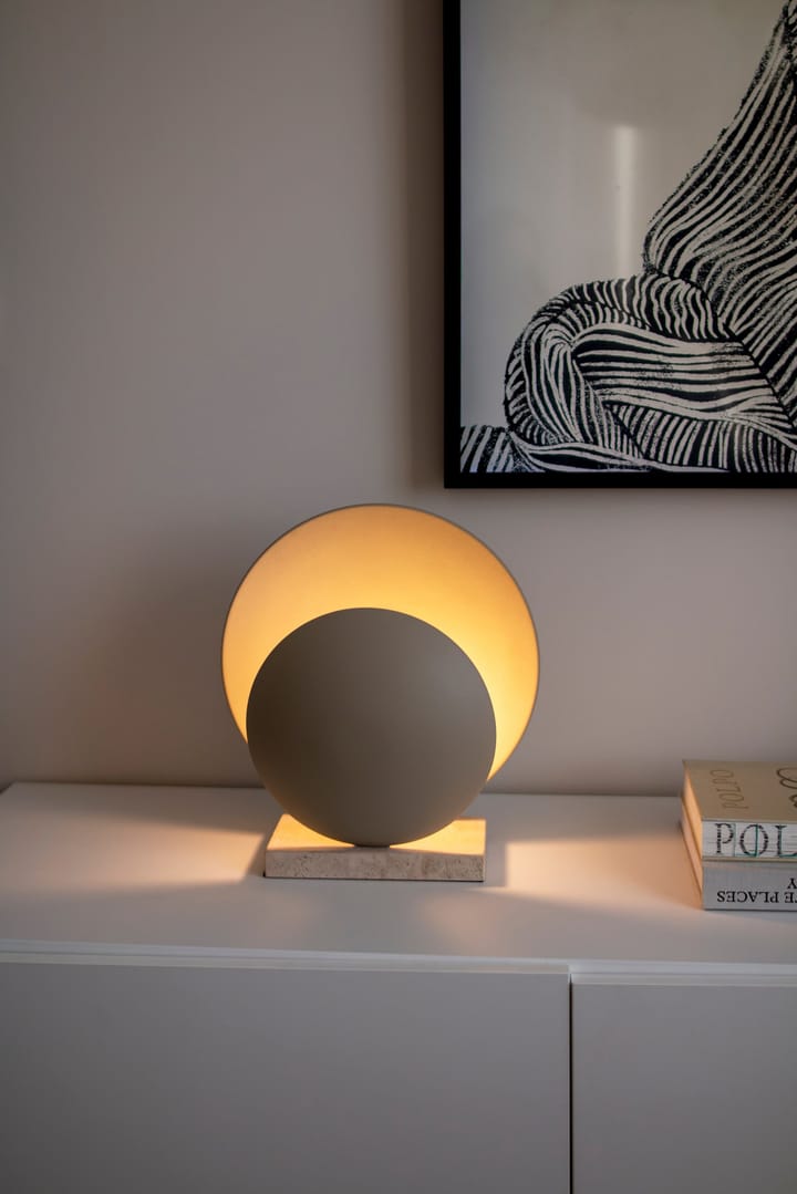 Orbit bordlampe, Beige/Travertin Globen Lighting