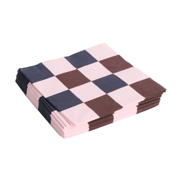 Pattern Dinner Check servietter 40x40 cm 20-pak - Light pink-bordeaux-black M - HAY