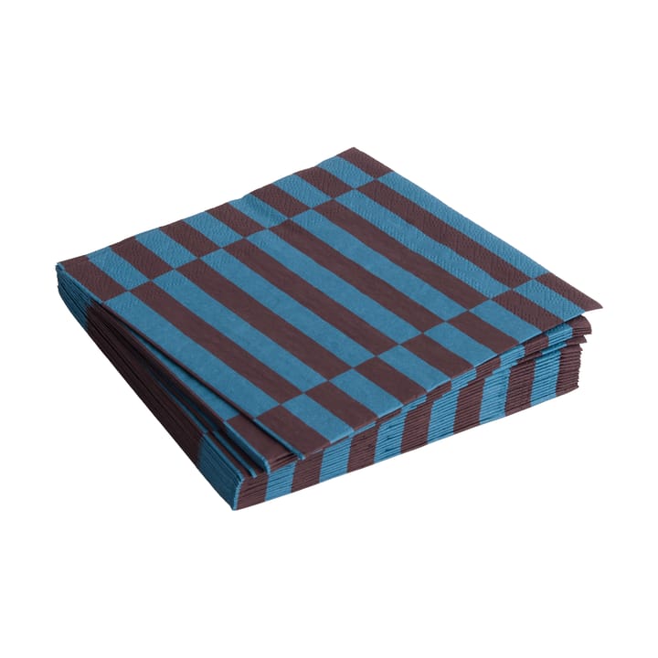 Pattern Lunch Stripe servietter 33x33 cm 20-pak - Anthracite-bordeaux pillar - HAY