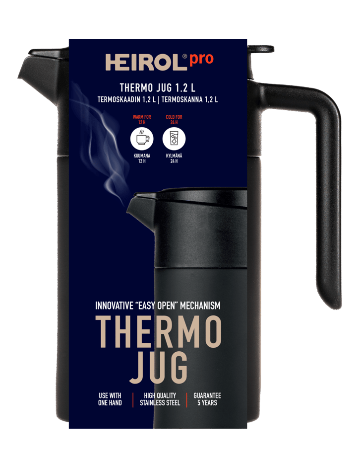 Heirol termokande 1,2 l, Sort Heirol