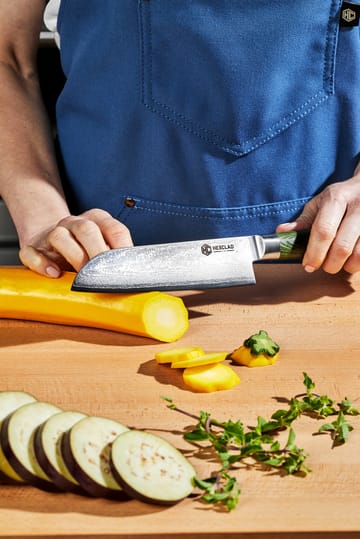 Hexclad Santoku 67-lags Damaskus 18 cm - Grøn - Hexclad