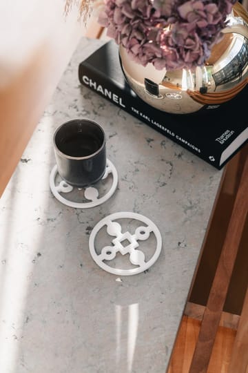 Anima Gemella coasters 4-pak - Hvid - Hilke Collection