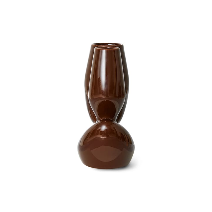 Ceramic organic vase large 25 cm, Espresso HKliving