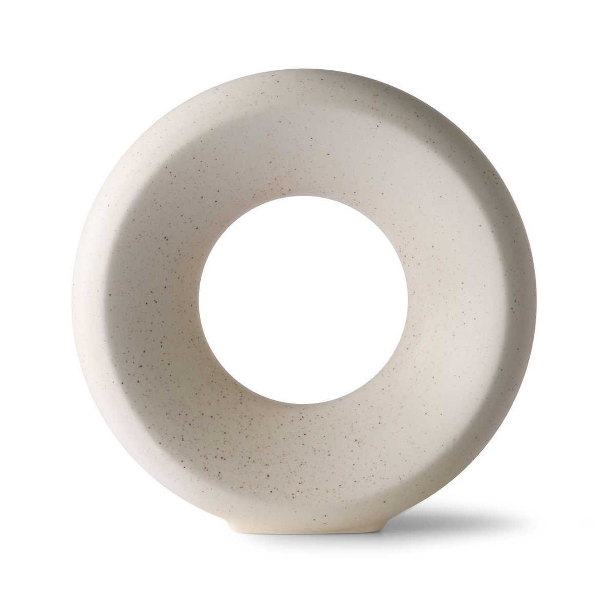 HKliving Circle vase M 24,5 cm White speckled