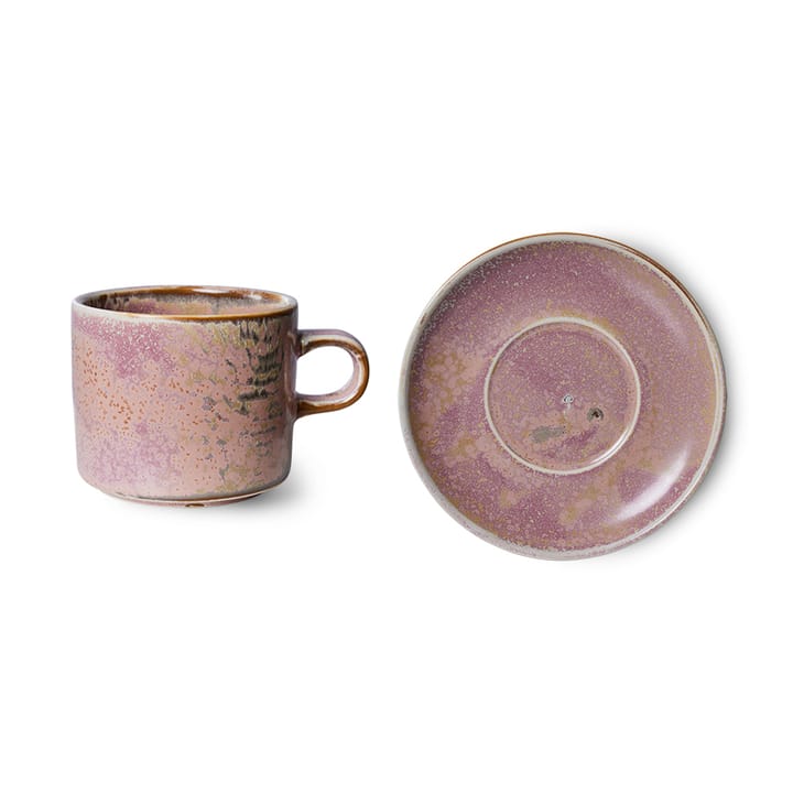 Home Chef kop med underkop 22 cl, Rustic pink HKliving