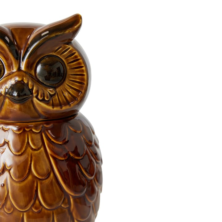 Keramisk owl opbevaringskrukke, Roasted HKliving