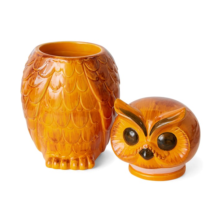 Keramisk owl opbevaringskrukke, Tangerine HKliving