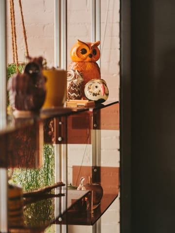 Keramisk owl opbevaringskrukke - Tangerine - HKliving