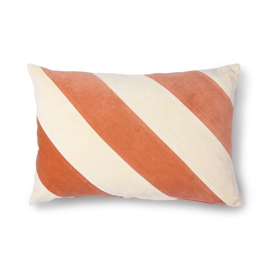 HKliving Pude Stribet 40×60 cm Peach-cream