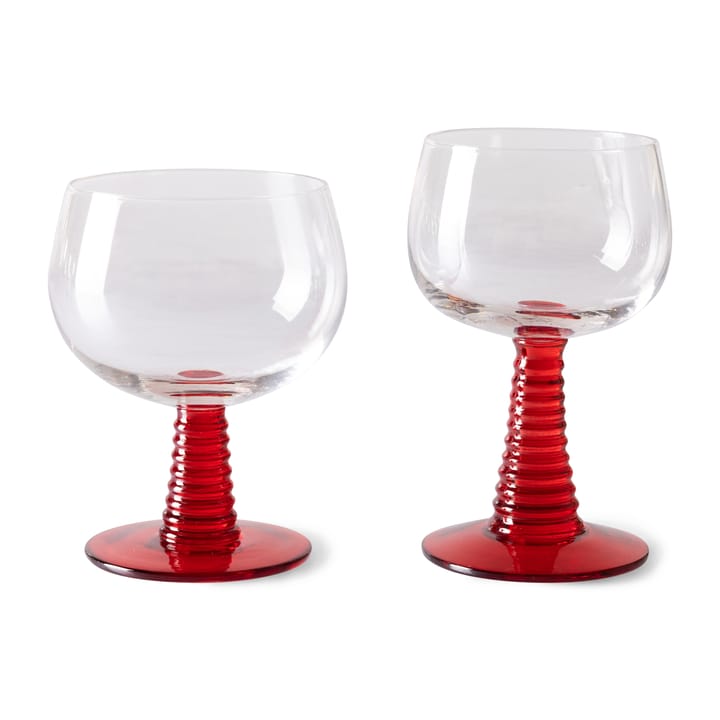 Swirl vinglas lavt, Red HKliving