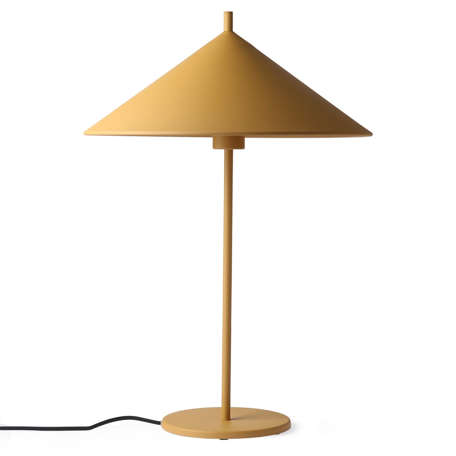 HKliving Triangle bordlampe L Matt ochre