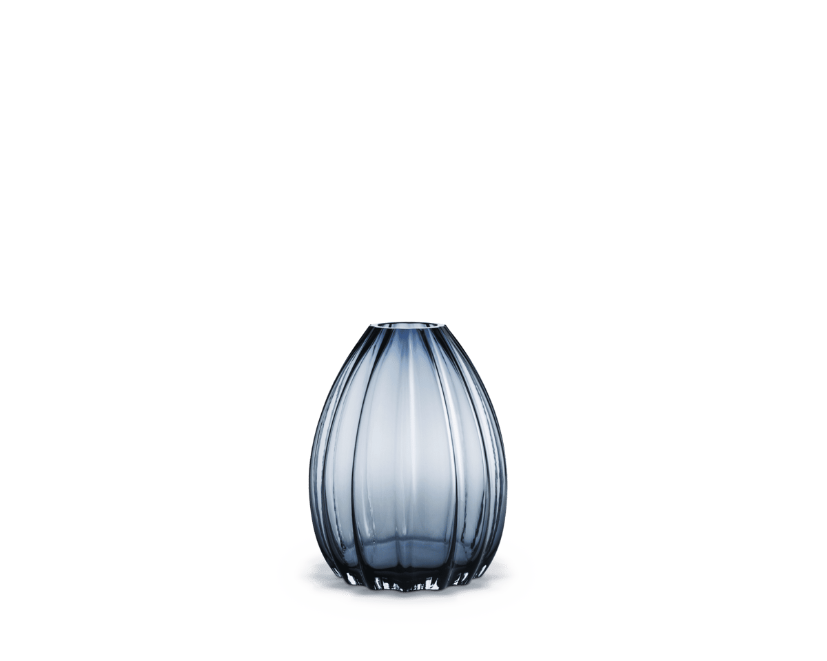 Holmegaard 2Lip vase 34 cm Mørkeblå