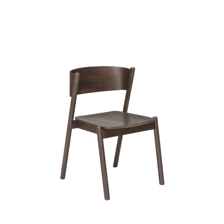 Oblique stol, Mørkebrun Hübsch