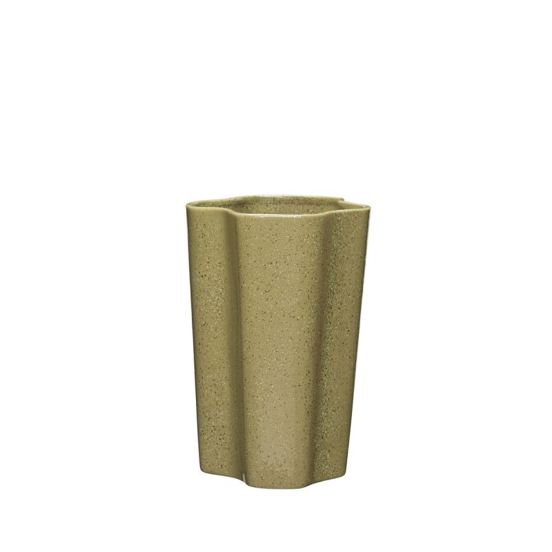 Hübsch Sapo vase 30 cm Gul