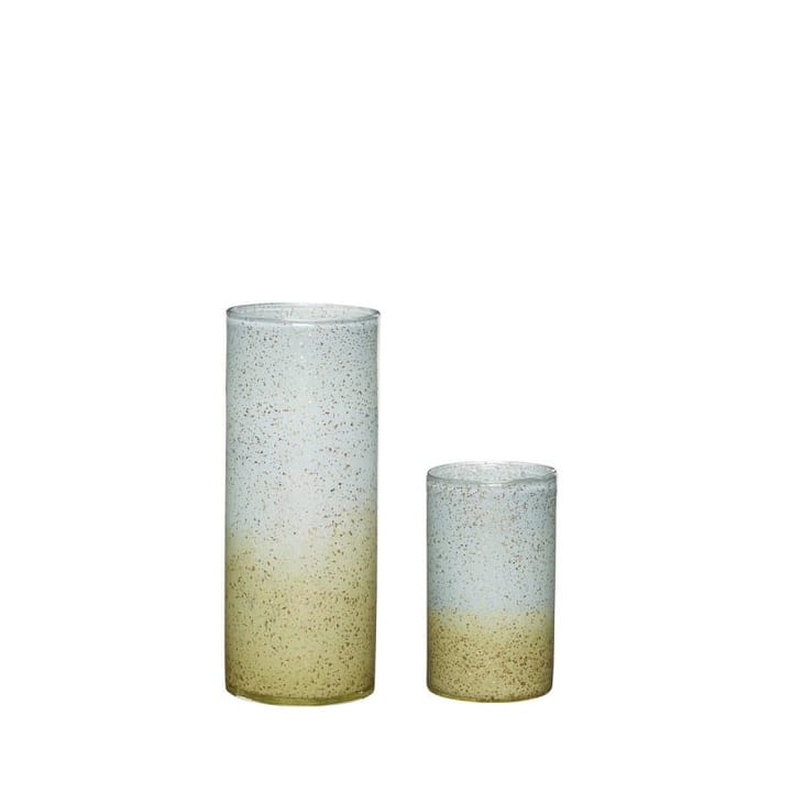 Shimmer vase 2-pak - Blå-glitter - Hübsch