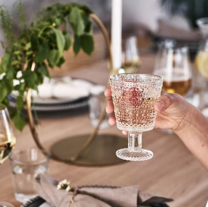 Kastehelmi glas på fod 26 cl 4-pak, Klar Iittala