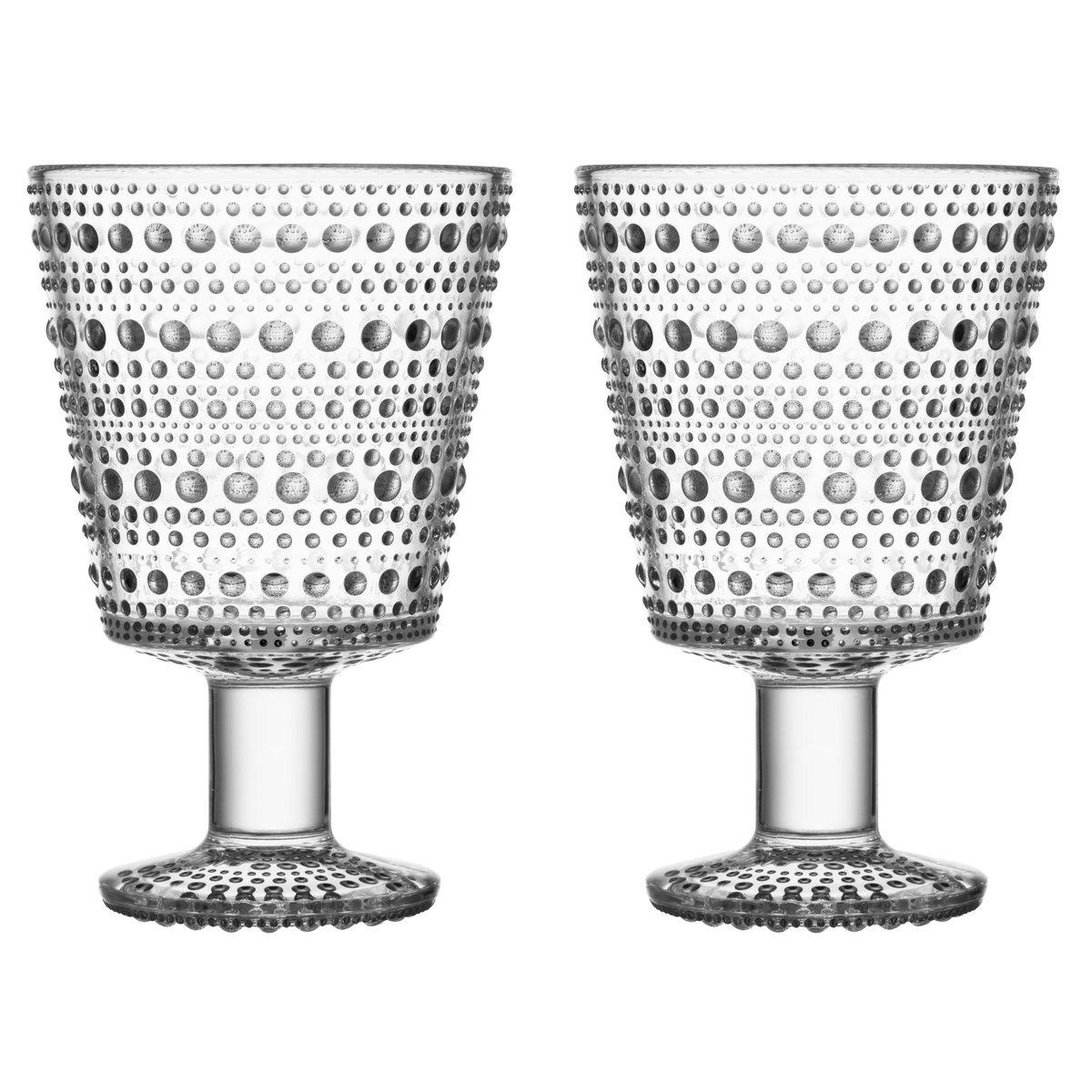 Iittala Kastehelmi glas på fod 26cl 2 stk Klar