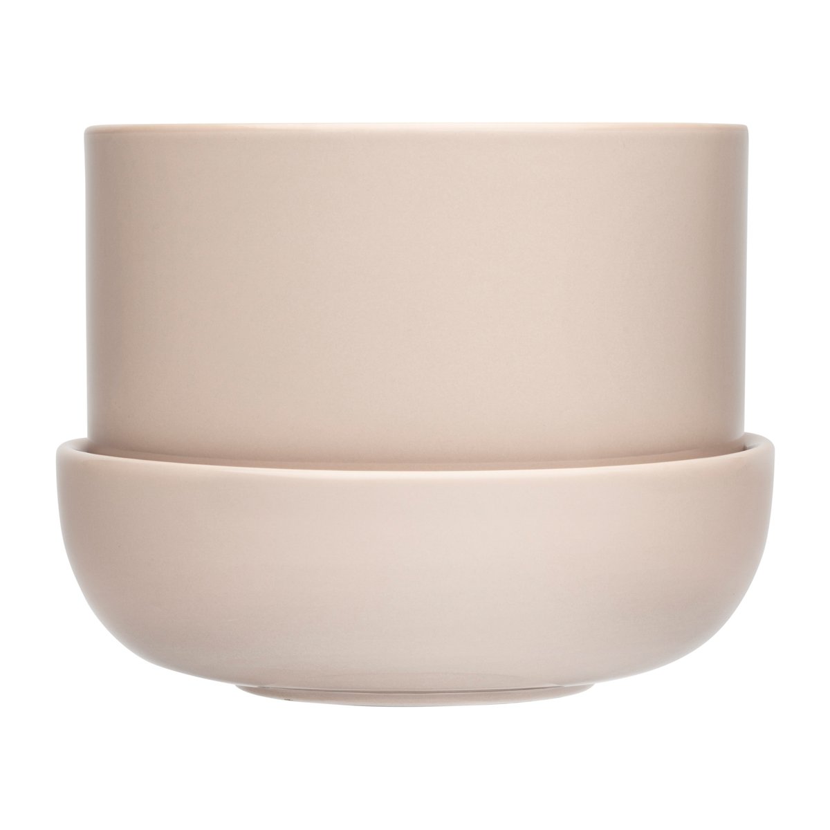 Iittala Nappula krukke med underskål Ø17 cm h13 cm Beige