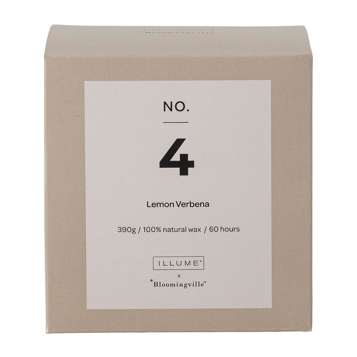 NO. 4 Lemon Verbena duftlys, 390 g + Gaveæske Illume x Bloomingville