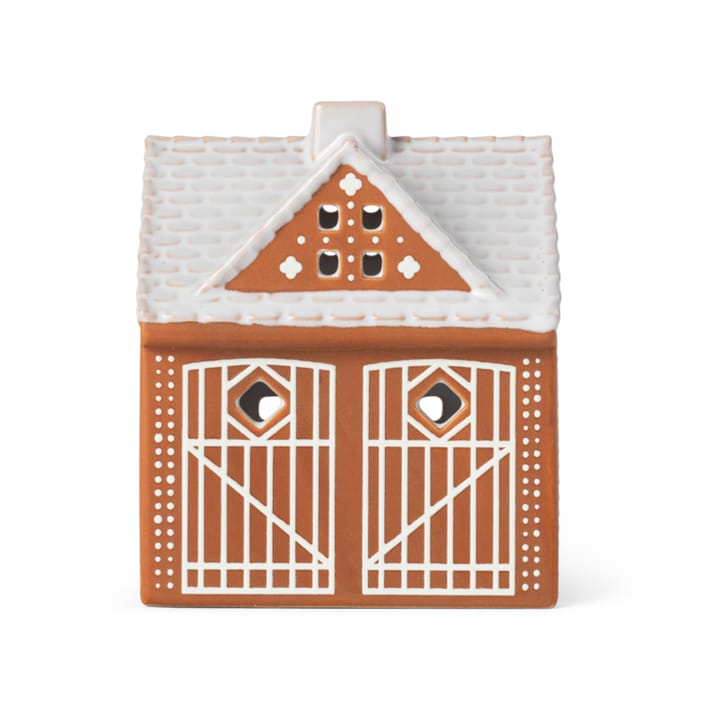 Gingerbread lysestage hus, Christmas barn 11,5 cm Kähler