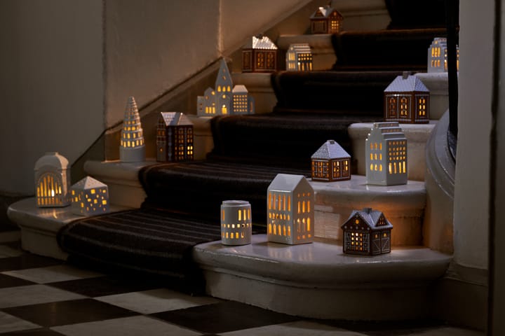 Gingerbread lysestage hus, Christmas barn 11,5 cm Kähler