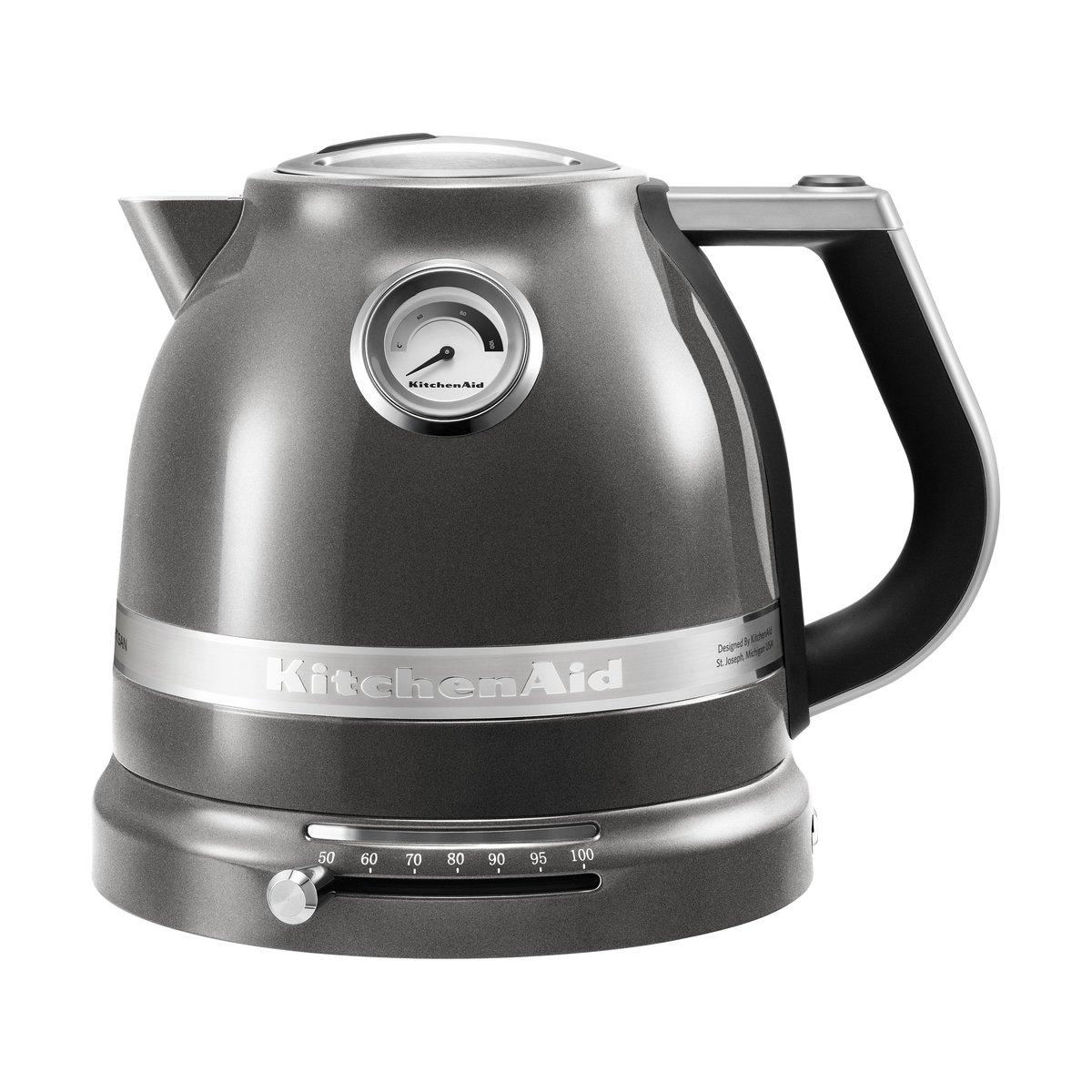 KitchenAid Artisan elkedel med variabel temperatur 1,5 L Medallion silver