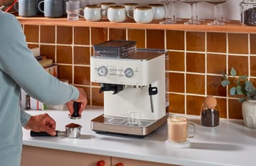 KitchenAid halvautomatisk espressomaskine med kværn - Porcelain white - KitchenAid