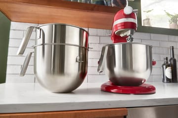 KitchenAid skål rustfrit stål med J-håndtag 6,6 L - Brushed stainless steel - KitchenAid