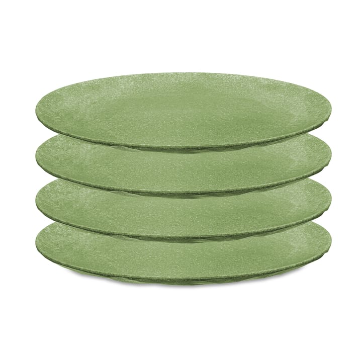 Club tallerken Ø26 cm 4-pak - Nature leaf green - Koziol