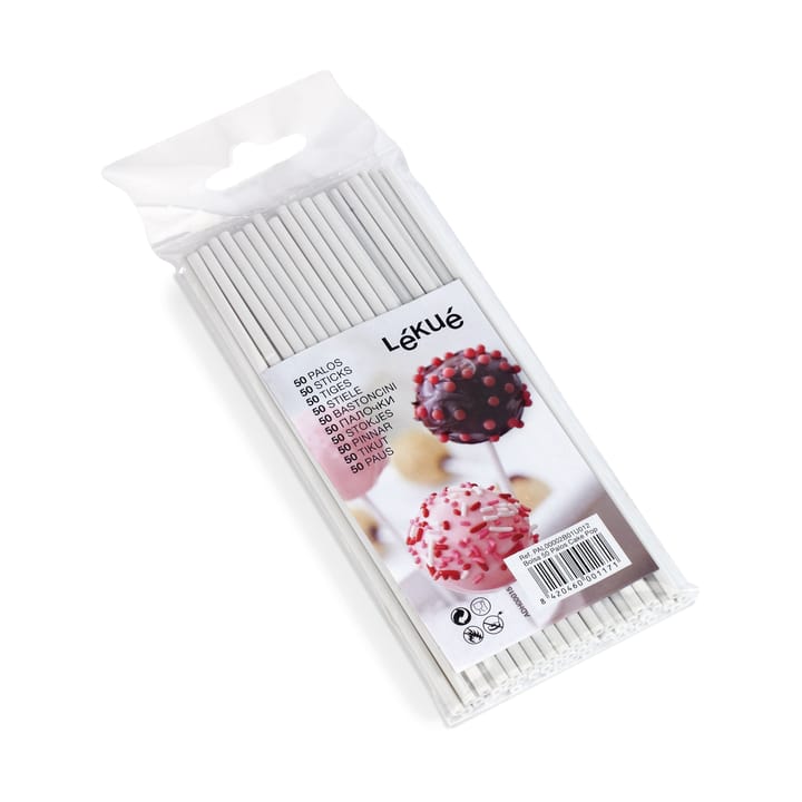 Lékué cake pop pinde 50-pak - Hvid - Lékué