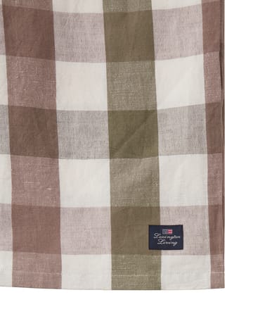 Checked Cotton Linen borddug 150x250 cm - Olive - Lexington