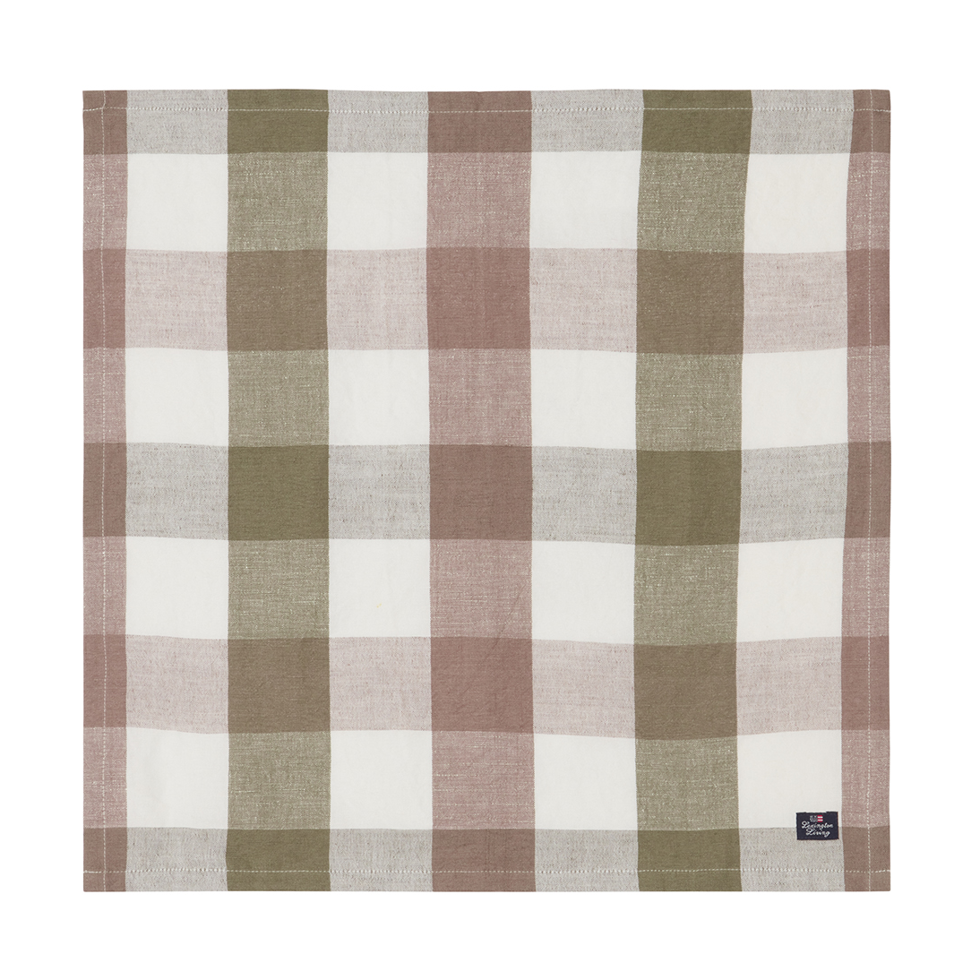 Lexington Checked Linen/Cotton stofserviet 50×50 cm Olive