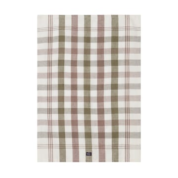 Checked Linen/Cotton viskestykke 50x70 cm - Olive - Lexington