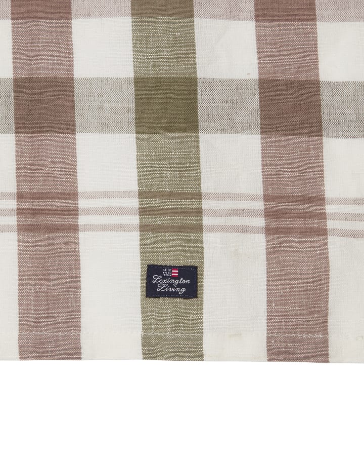 Checked Linen/Cotton viskestykke 50x70 cm, Olive Lexington