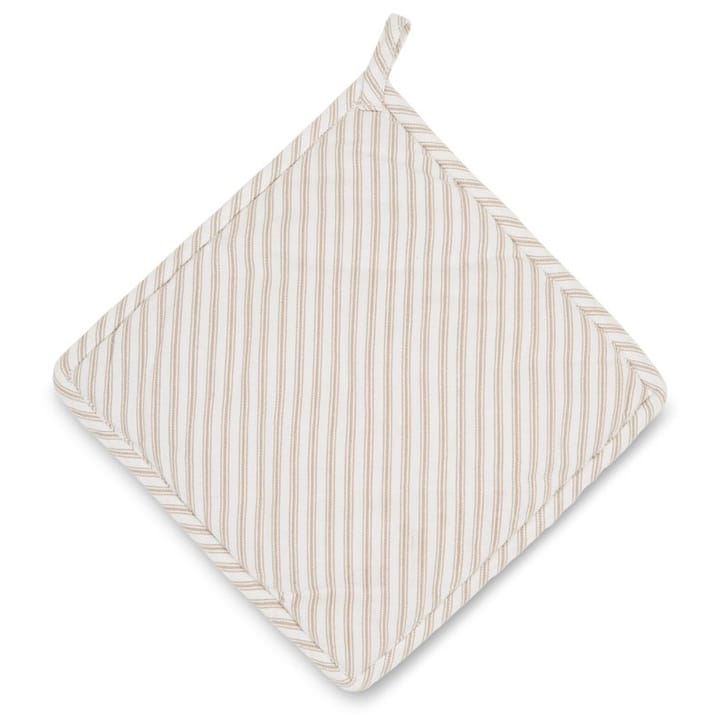 Icons Herringbone Striped grydelap, Beige/White Lexington