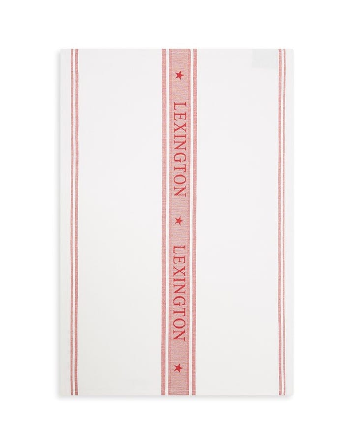 Icons Star køkkenhåndklæde 70x50 cm - Hvid-rød - Lexington