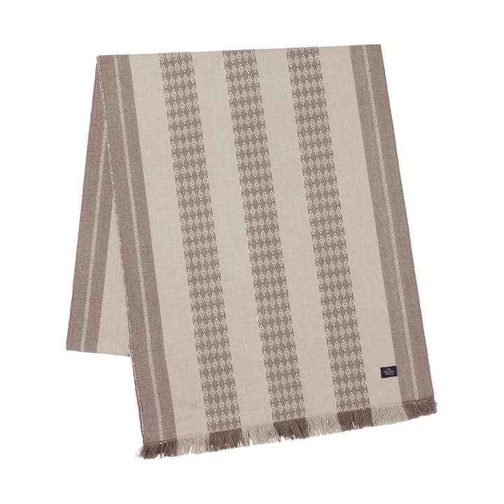 Jacquard Striped bordløber 50x250 cm - Beige - Lexington