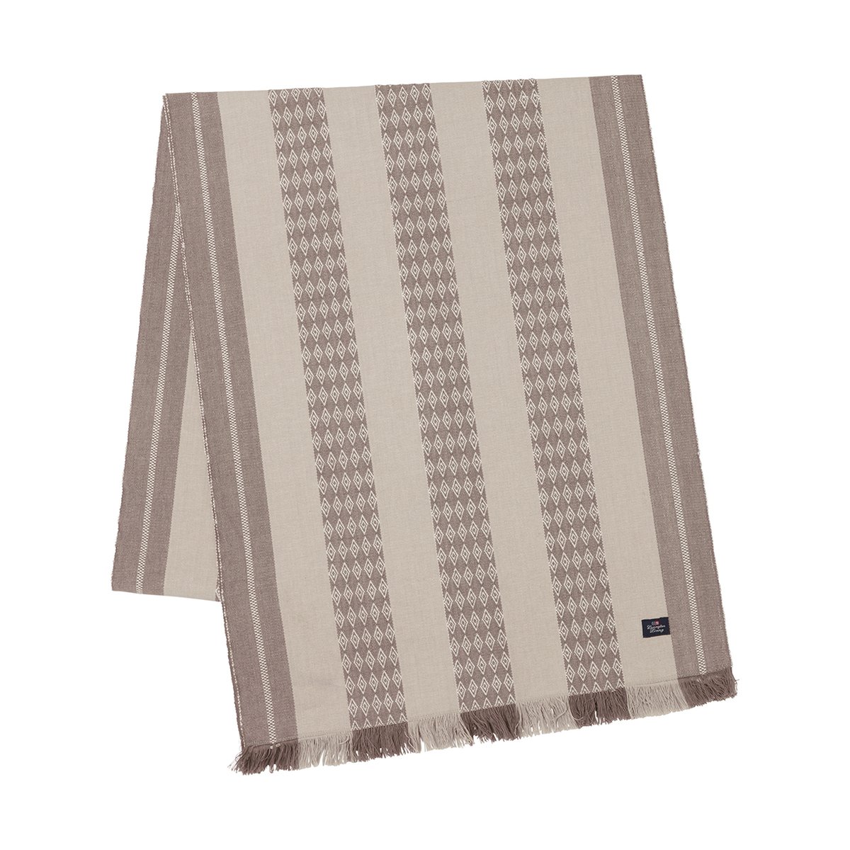 Lexington Jacquard Striped bordløber 50×250 cm Beige