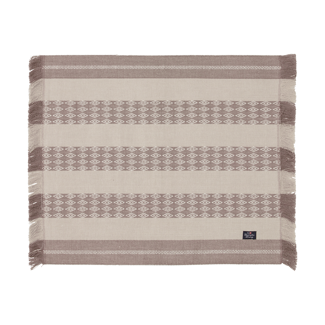 Lexington Jacquard Striped dækkeserviet 40×50 cm Beige