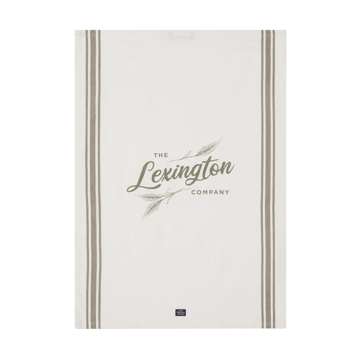 Organic Cotton viskestykke 50x70 cm, White-olive Lexington