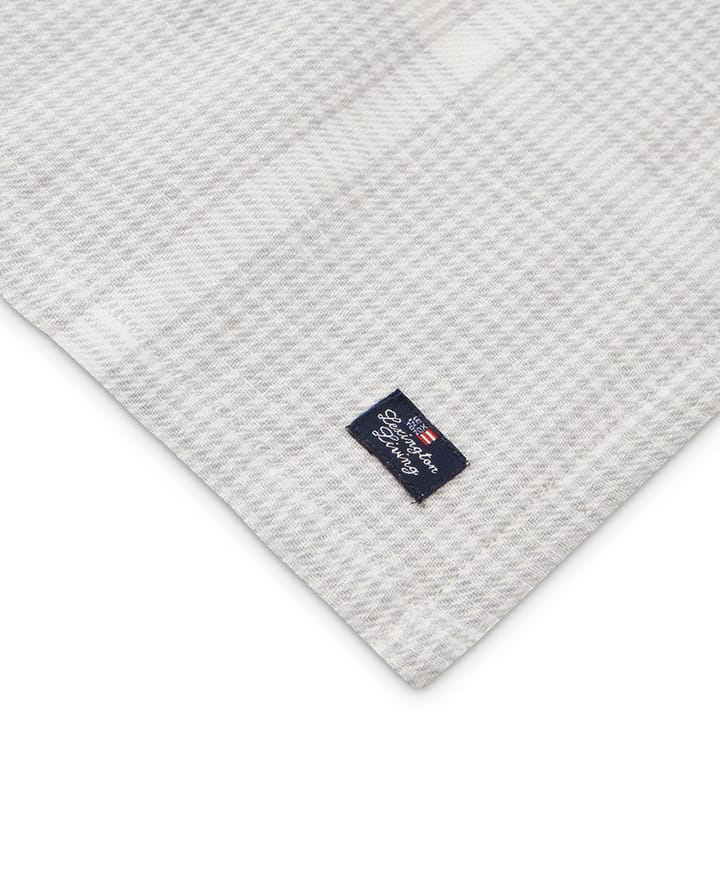 Pepita Check Cotton Linen borddug 50x50 cm, White/Light gray Lexington