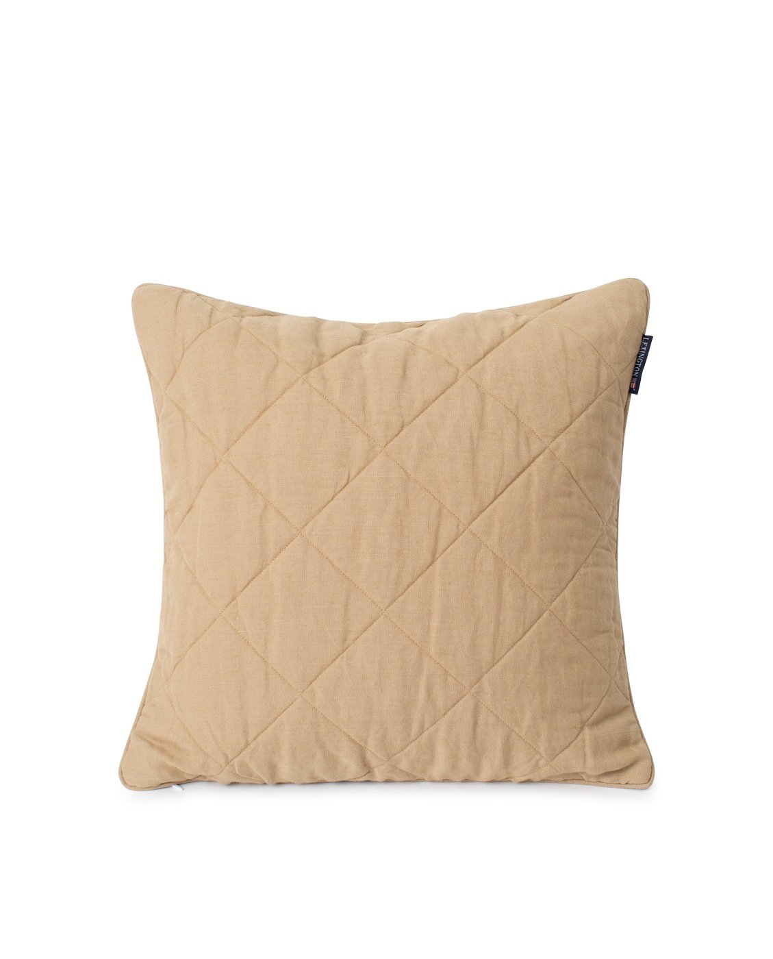 Lexington Quiltet Linned/Viskose pudebetræk 50x50cm Beige