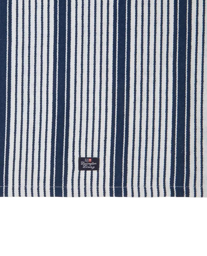 Striped org Cotton viskestykke 50x70 cm, Navy Lexington