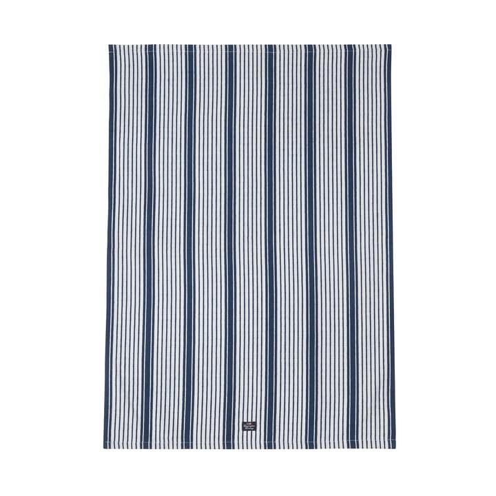 Striped org Cotton viskestykke 50x70 cm, Navy Lexington