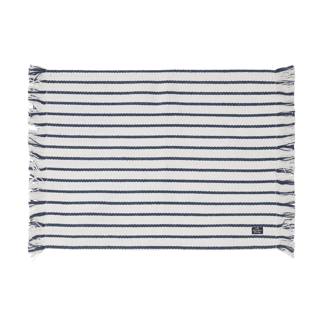 Lexington Striped Recycled Cotton dækkeserviet 40×50 Navy