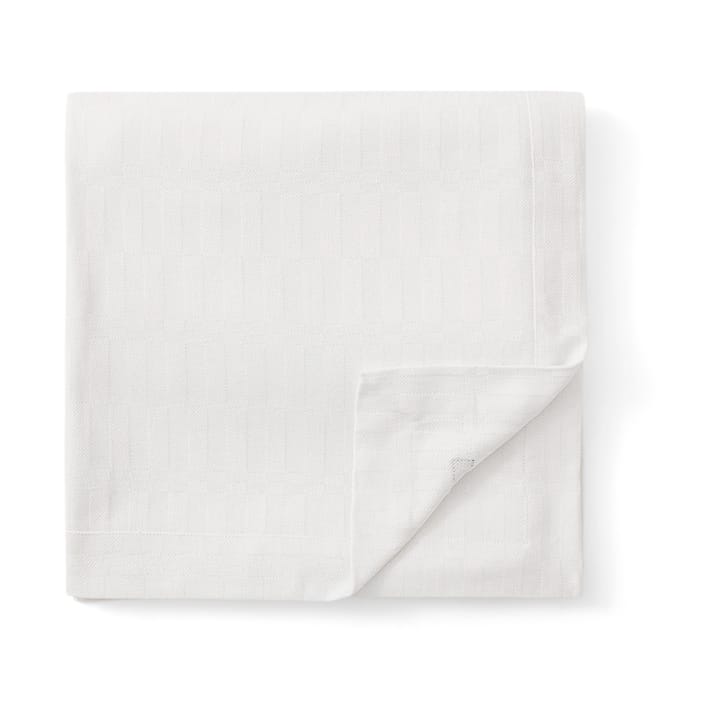 White jacquard cotton borddug 150x350 cm, Hvid Lexington