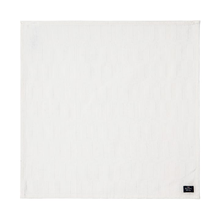 White jacquard cotton serviet 50x50 cm, Hvid Lexington