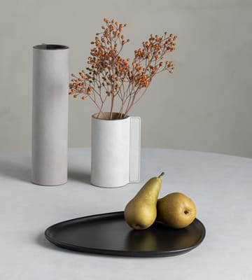 Curve Stoneware tallerken 26x30 cm - Black - LIND DNA