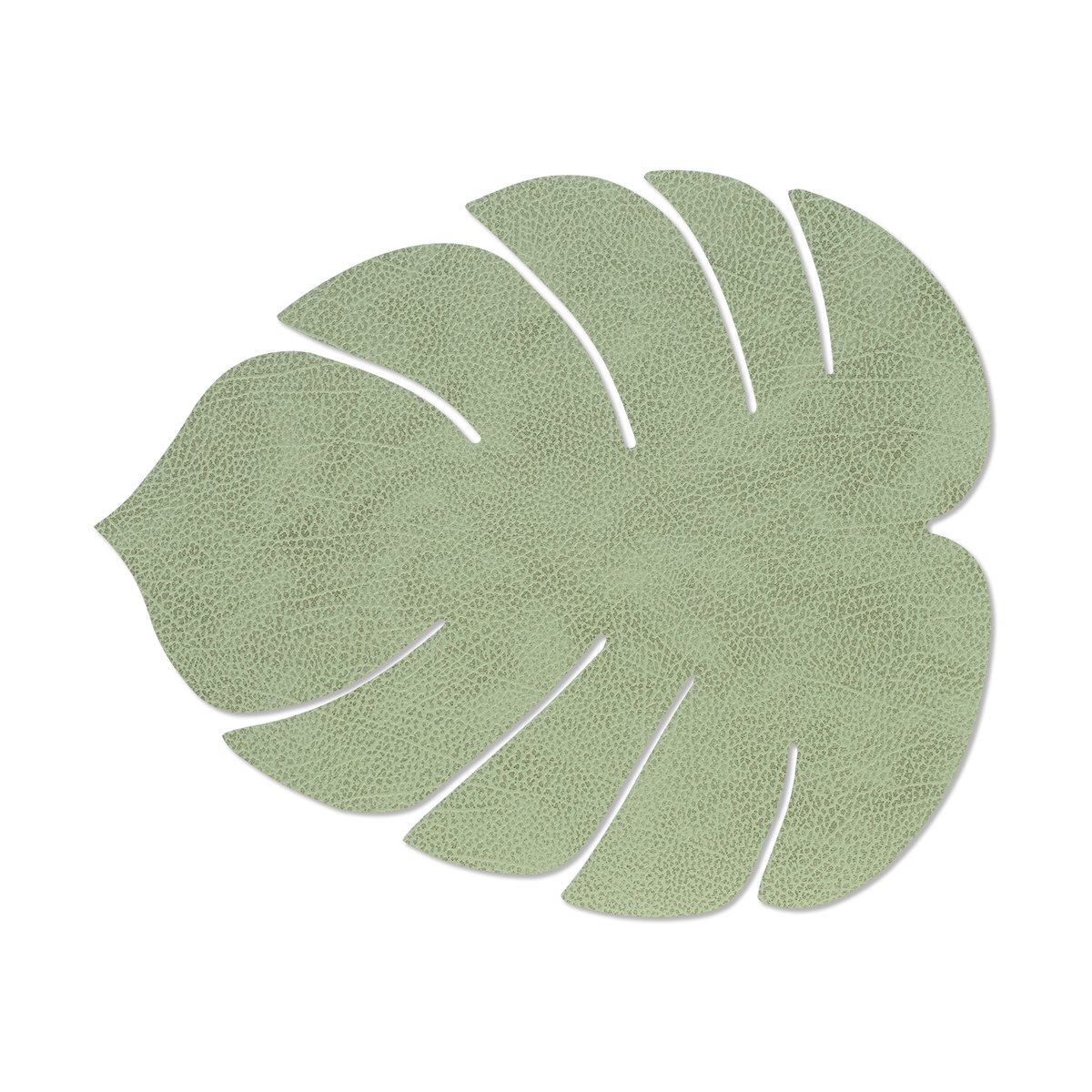 LIND DNA Monstera Leaf Hippo dækkeserviet L Olive green