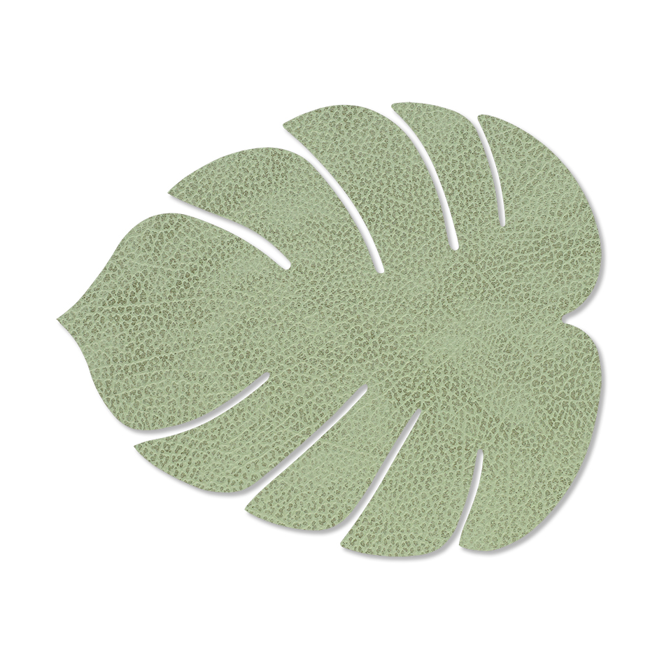 LIND DNA Monstera Leaf Hippo dækkeserviet S Olive green